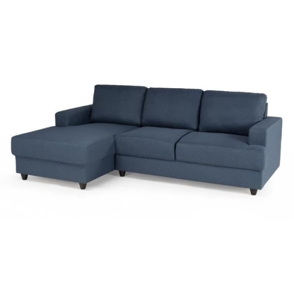 PAUL 4-personers venstre hjørnesofa - Blåt stof - Moderne - L 215 x D 140 cm - Fremstillet i Ukraine Blå