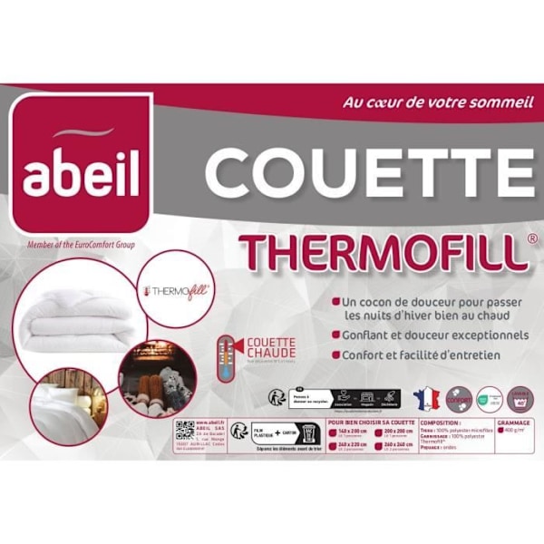 ABEIL lämmin peitto 400gr/m² Lämpötäyte 200 x 200 cm