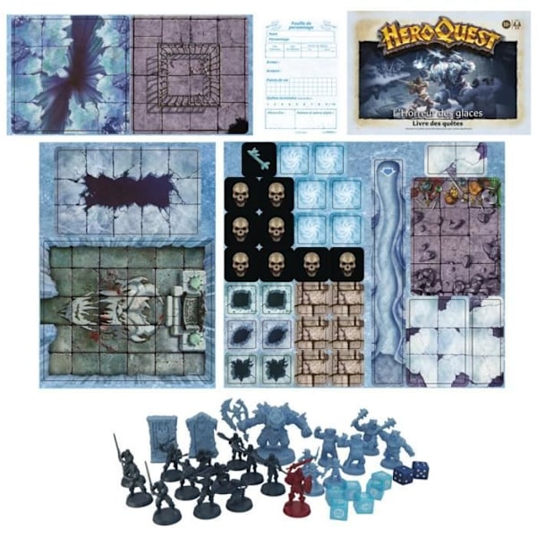 HeroQuest, Frozen Horror-udvidelse, fra 14 år og opefter, HeroQuest-spilsystem påkrævet - Avalon Hill Blått och rött