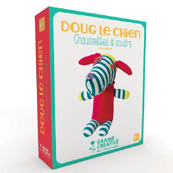 Sytillkit - Kreativ frö - Hunden Doug - Strumpfilt - Från 8 år - Lätt att sy