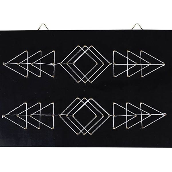 String Art box - Blackboard Arrows deco trådad konst 30 x 22 cm Svart