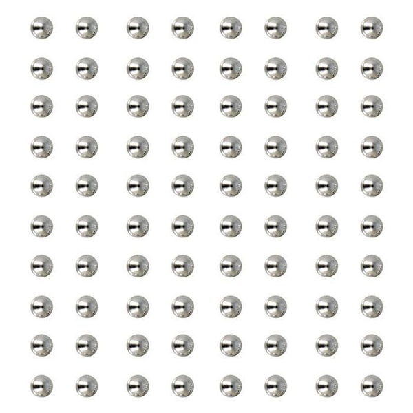 80 självhäftande silverpärlor Silver