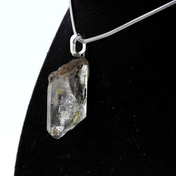 Kaulaketju - ABIJOUX - Raaka öljykvartsi - 18.71 ct - Ruostumatonta terästä - Yhteensopiva kastanj