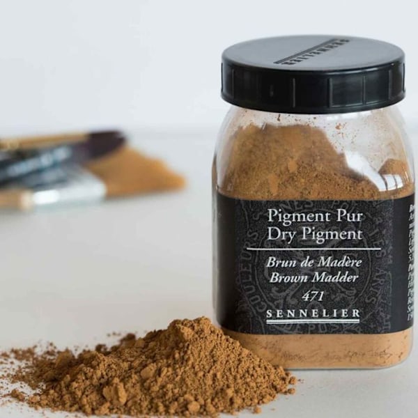 Pigmentti maalin luomiseen - 150 g ruukku - Madeiran ruskea kastanj