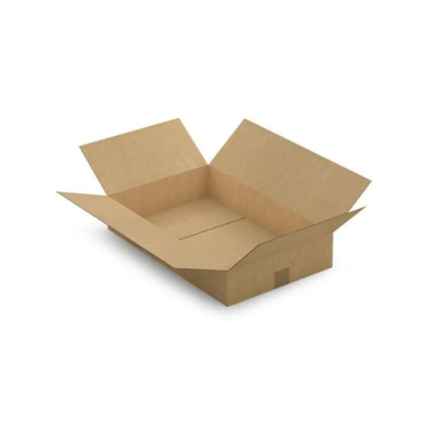 15 st förpackningskartonger 55 x 35 x 10 cm - Enkelkorrugerad kastanj