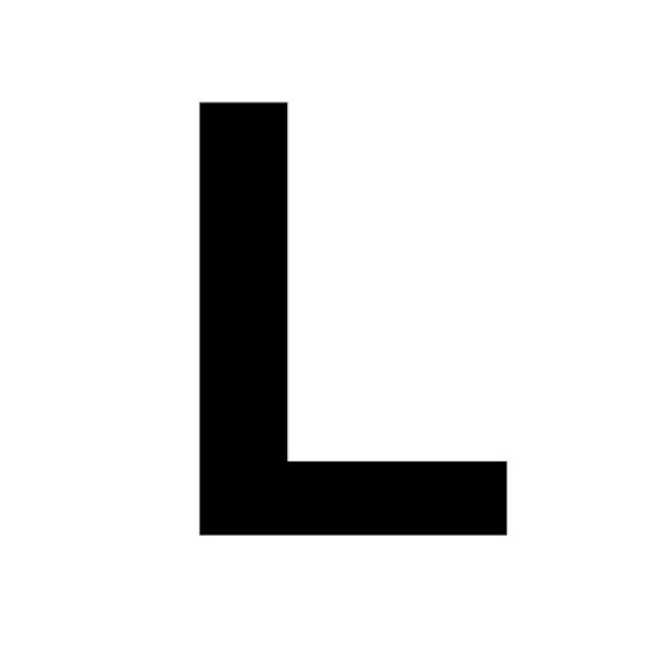 Versal L i MDF-trä för att dekorera - 8 cm kastanj