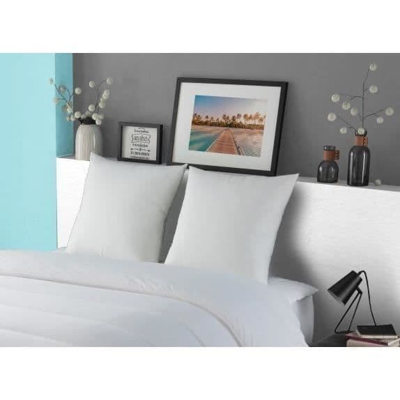 DODO LUXOR pude 60x60 cm - 100% bomuld - duneffekt Vit