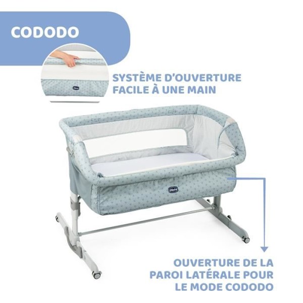 CHICCO - Next2Me Dream Sage samsovsäng Klok