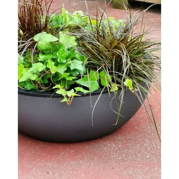 Blomkruka - RIVIERA - Granit - D40 H15 cm - Grå Grå