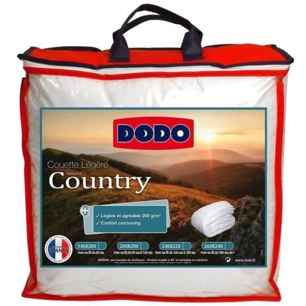 DODO Lightweight Country Duvet - 140 x 200 cm - Vit