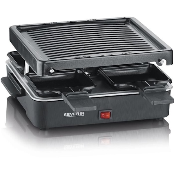Raclette-laite SEVERIN - RG2370 - Jopa 4 henkilöä - Kompakti koko 21x21cm - 600W