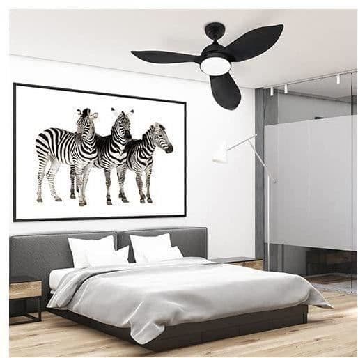 CORSICA Noir - Loftventilator Ø116cm 70W + LED-belysning Svart