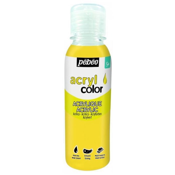 Flerytor akrylfärg - Gul - 150 ml Gul