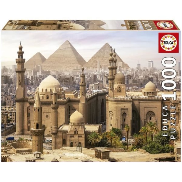 Arkitektur och monumentpussel - EDUCA - Kairo, Egypten - 1000 bitar - Flerfärgad