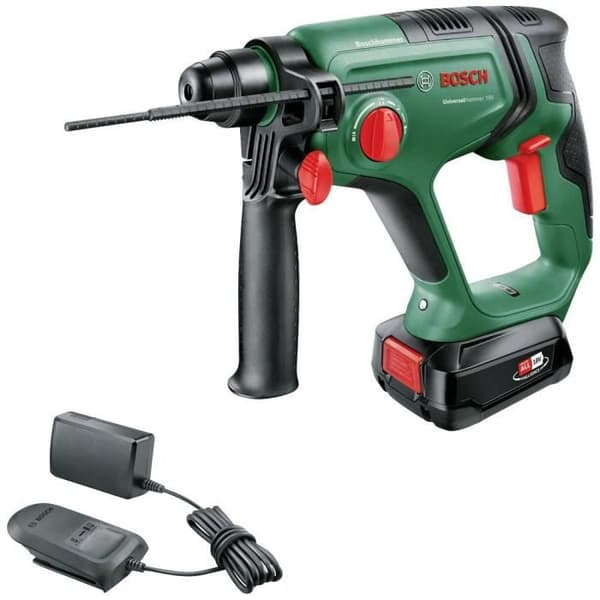 Perforator - BOSCH - UniversalHammer 18V - 2,5 Ah - Trådløs - Slag SDS Plus Grön
