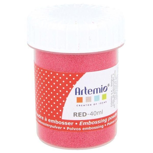 Prægepulver 40 ml - Rød Röd
