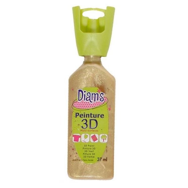 Diams Pearly 3D-färg Gyllene sand gyllene