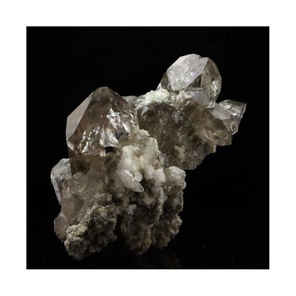 Sten og mineraler. Smoky Chlorite Quartz + Adularia. 461,0 ct. Mont Blanc-massivet, Frankrig.