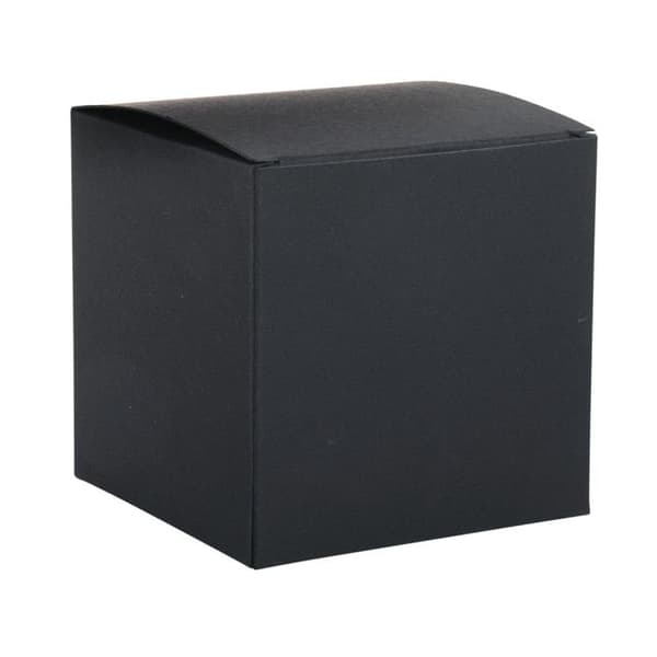 Foldbar æske, sort, 10x10x10cm, sæt 3 stk Svart