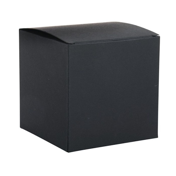 Foldbar boks, sort, 10x10x10cm, sæt med 3 dele Svart