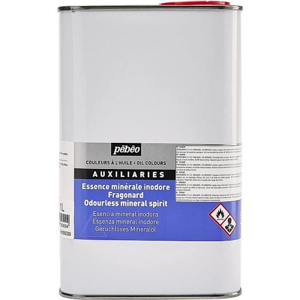 Bidon 1 liter mineralolie uden duft til oliefarve
