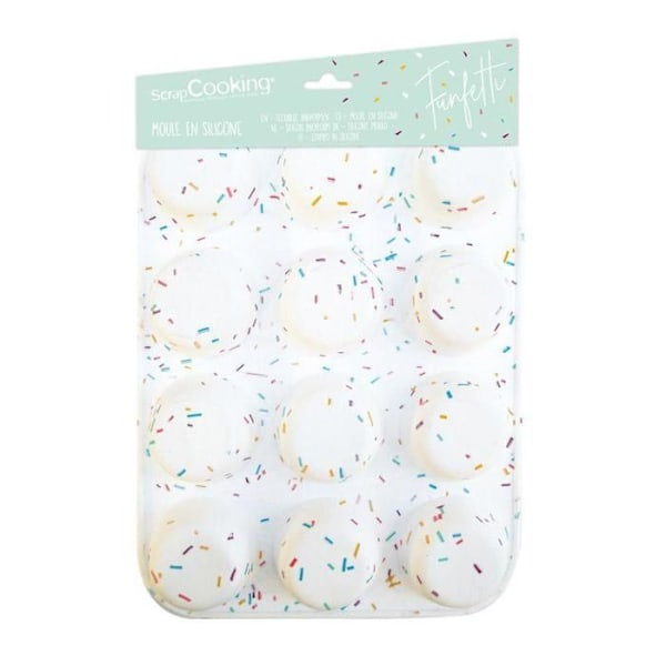Silikoneform til 12 muffins - Funfetti