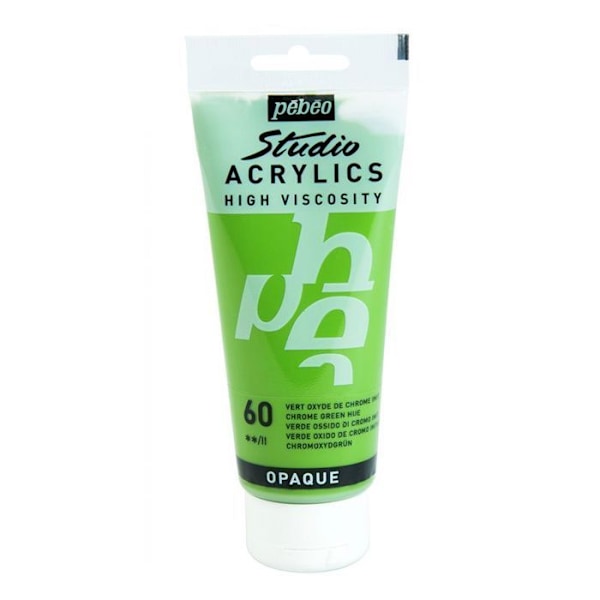 Akryylimaali - Pébéo - Studio - Kromioksidinvihreä - 100 ml - Satiini Kromoxidgrön