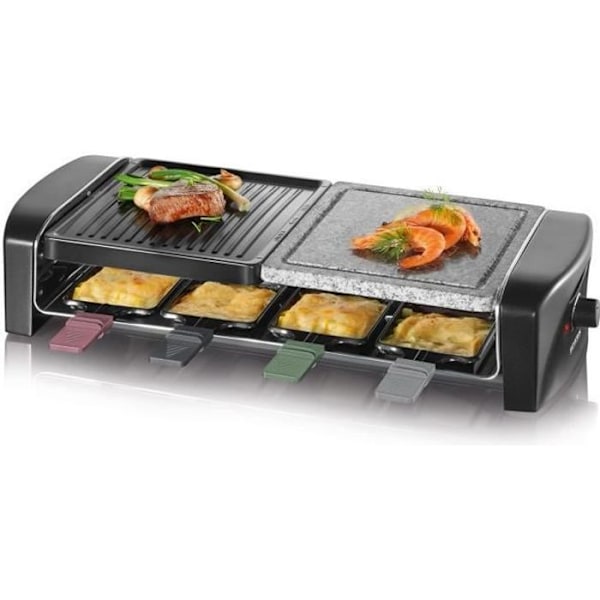 Raclette apparat SEVERIN - RG9645 - Op til 8 personer - Kombination af stegepander - 1400W