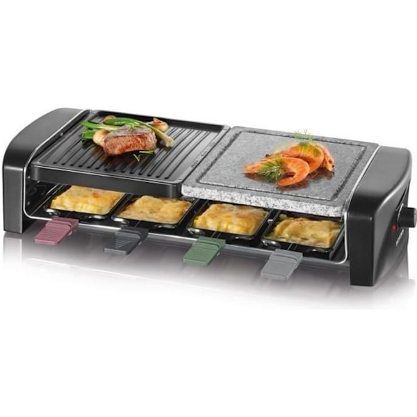 SEVERIN RG9645 Raclette kone 8 hengelle - musta Svart