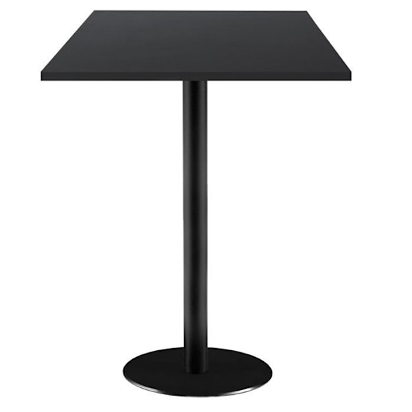 Seisomapöytä 60 x 60 cm - Rooman malli, jossa jalka ja tavallinen musta Svart