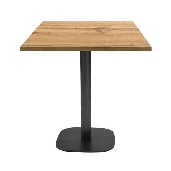Bord 70 x 70 cm - Rund eg pansermodel brun