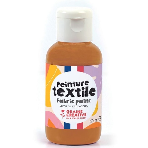 Tekstilmaling 50 ml - karamel brun