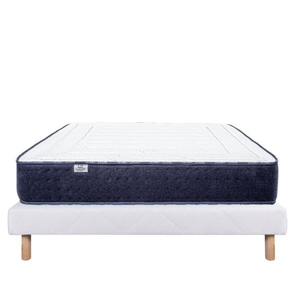 Madrassset 160x200 cm, Cloud, 24 cm, memory foam, medium fast, sommar/vintersida + vit bas 13cm tjock Vit