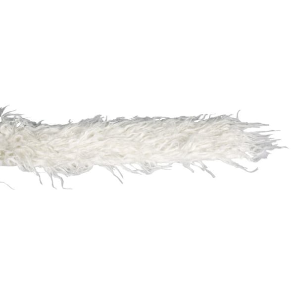 Faux pels - Hvid - 60 x 10 cm - Lang pels - Køb per meter