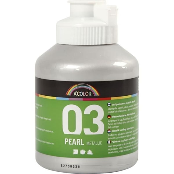 Akrilfarve - A-Color - Sølv - 500 ml - Metalisk - Høj kvalitet Pengar