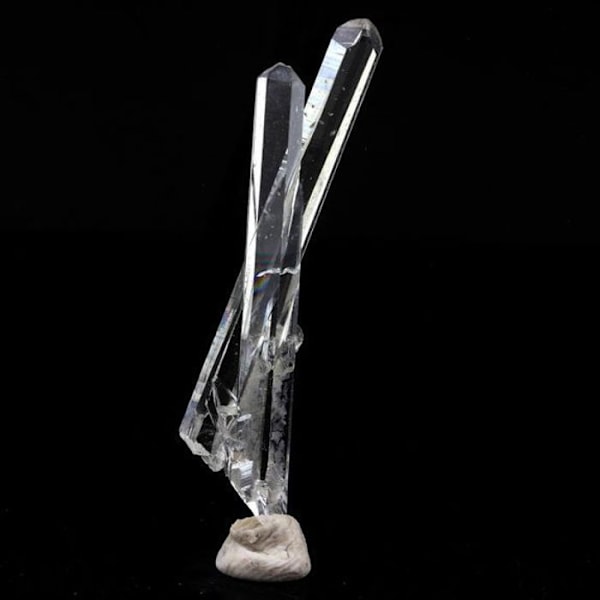 Sten og mineraler. Kvarts. 16,40 øre. La Gardette-minen, Bourg d'Oisans, Isère, Frankrig.