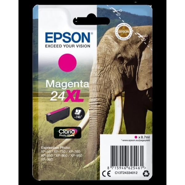 EPSON T2433 XL Magenta - Elephant Ink Cartridge (C13T24334012)