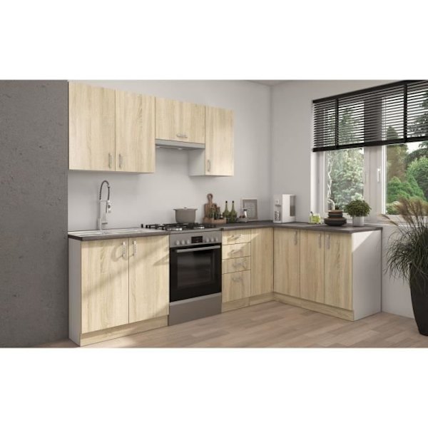 SARA Høj enhed - 2 døre - Sonoma eg indretning - L80 x D31 x H71,5 cm Mast