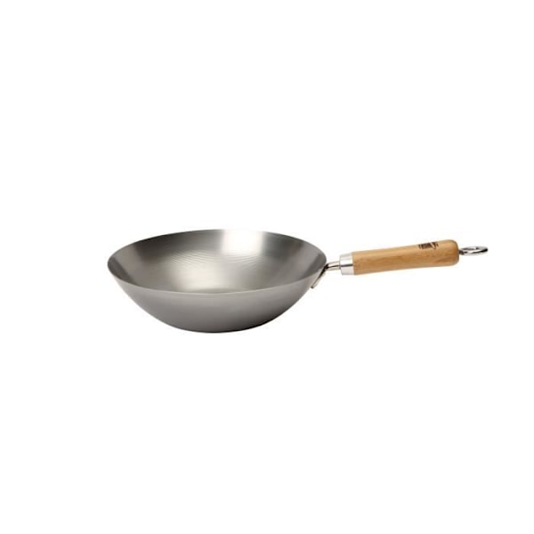 Skole af Wok: Wok med flad bund i kulstofstål Dexam School of Wok, 27 cm, 10,5 inches