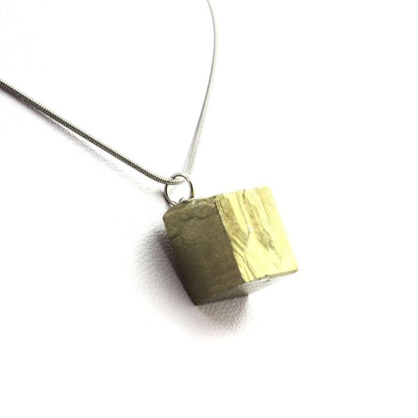 Raw Pyrit halskæde 47,9 karat Silver