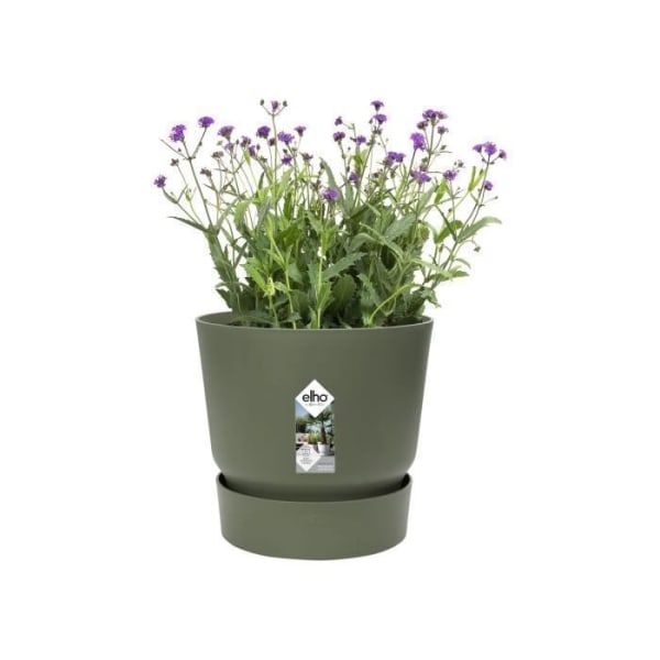 ELHO Greenville 30 rund blomsterpotte - Udenfor - Ø 29,5 x H 27,8 cm - Bladgrøn lövgrön