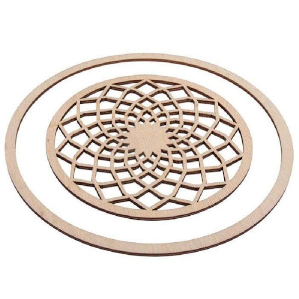 Træskiver - Rayher - Drøm filigran - 7 til 18 cm - 3 mm tykkelse - Dekorative genstande Beige