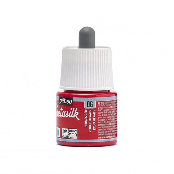 Sidentextil - Pébéo - Setasilk - 45 ml - Röd Hermès - Textil Röda Hermès