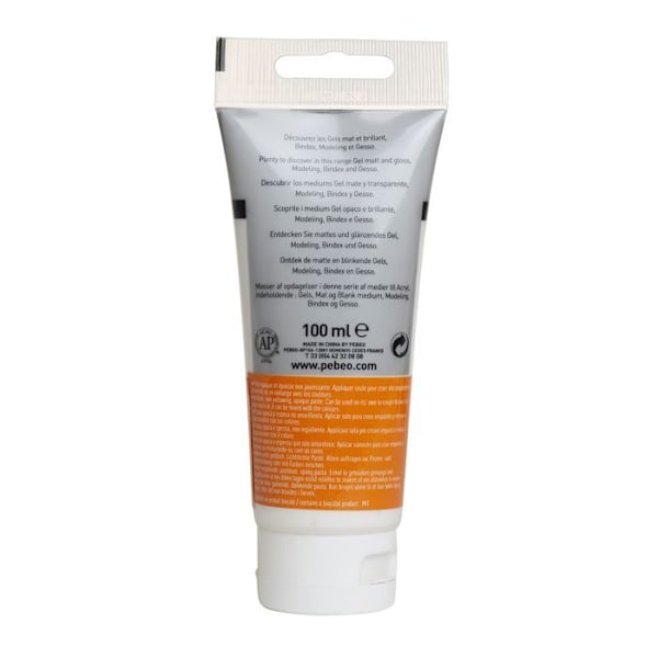 Modeling Paste - Pébéo - 100 ml - Texture gel - Relief för färger - Blandat Grå