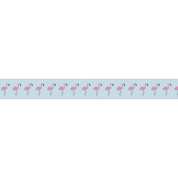 Maskeringstejp flamingo rosa 5 m x 15 mm Rosa och vatten grön