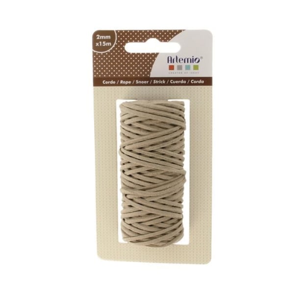 Nahkanyöri - ARTEMIO - Beige - 2mm - 15m - Sekä miehille että naisille