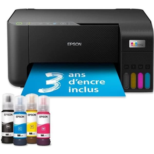 A4 multifunktionsprinter - EPSON - Ecotank ET-2860 - Wi-Fi - Udstyret med blækbeholdere