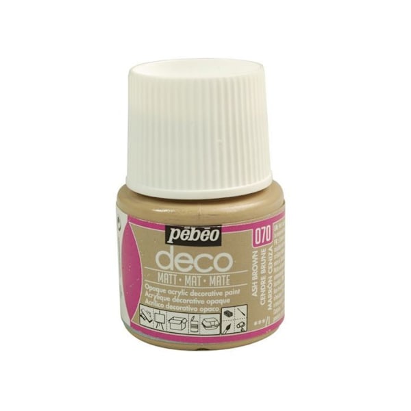 Akrylfärg - Pébéo - P.BO Déco - Brunsand - 45ml - Matt finish Brun aska