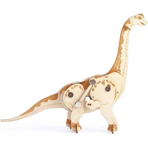 3D Mekanisk træmodel - Diplodocus - Modelfremstilling - Hvid - Barn - 48 stk.