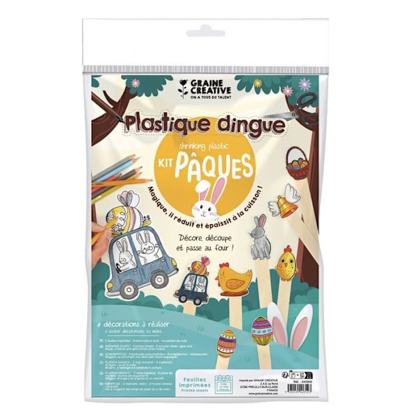 DIY-kit - Kreativ Korn - Påskdekor - 8 st - Plast - Flerfärgad - Inomhus Flerfärgad